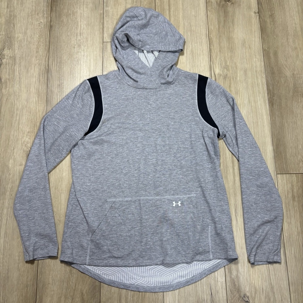 UNDER ARMOUR Infrared Cold Gear Hoodie Fleece Pullover Women's Size M Gray Black